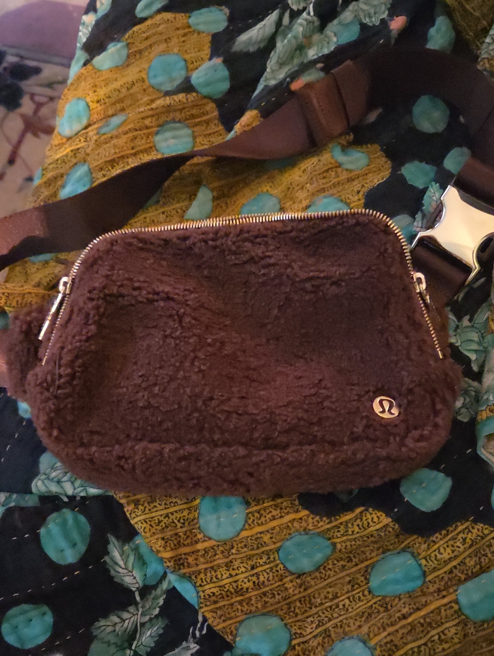 lululemon athletica Brown Sherpa Fleece Crossbody Everywhere Belt Bag